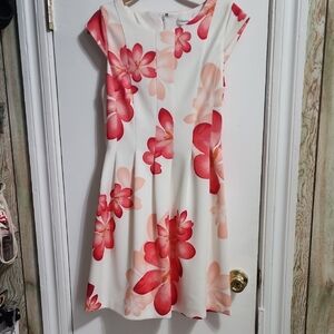 Calvin Klein Kids Dress in Red and White Floral